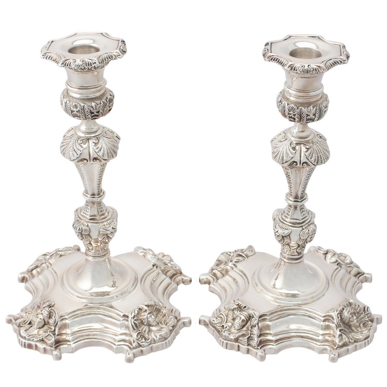 Irish Sterling Silver Candlesticks For Sale at 1stdibs