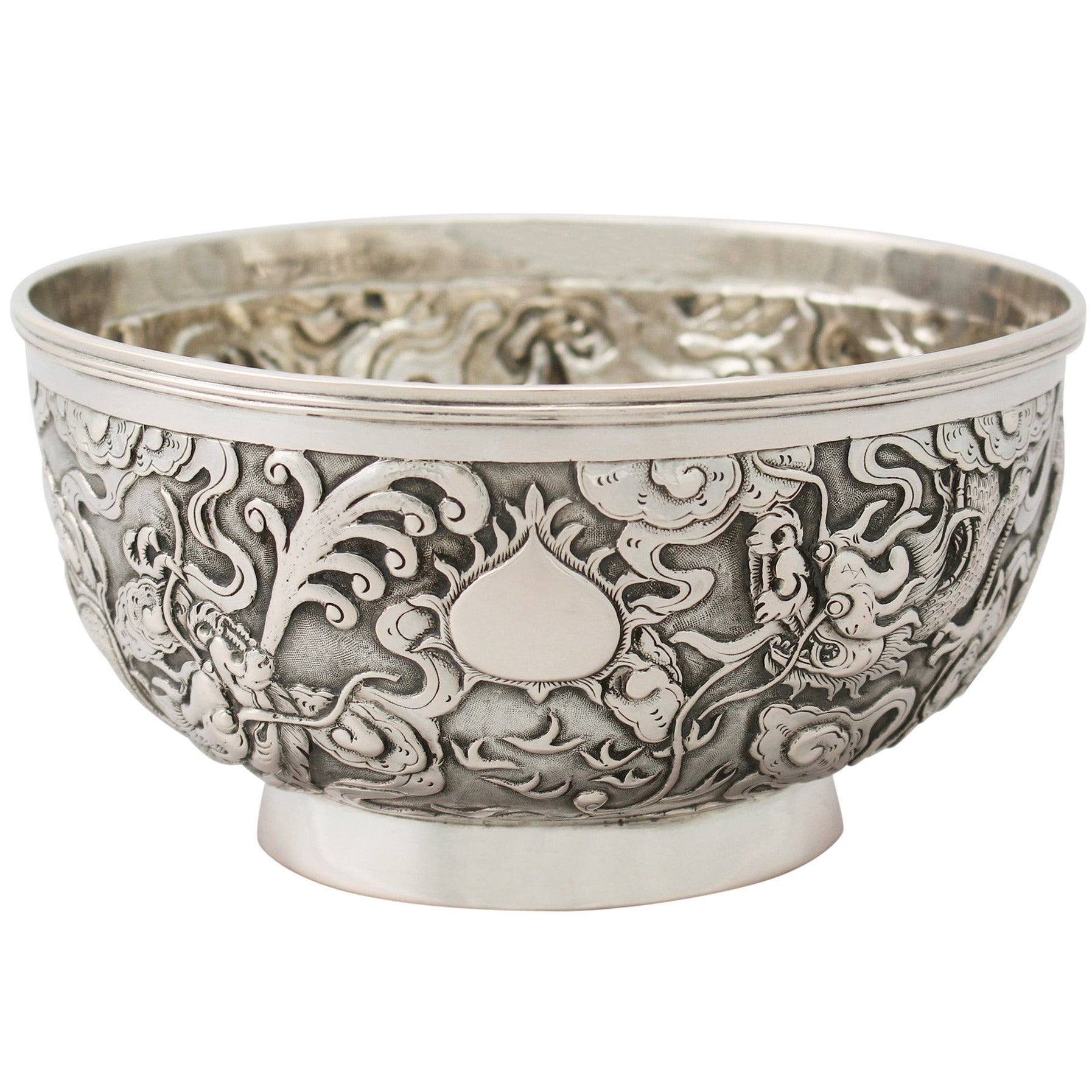 Chinese Export Silver Bowl - Antique Circa 1890