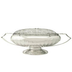 Antique George V Sterling Silver Centerpiece or Bowl, Arts & Crafts Style 9