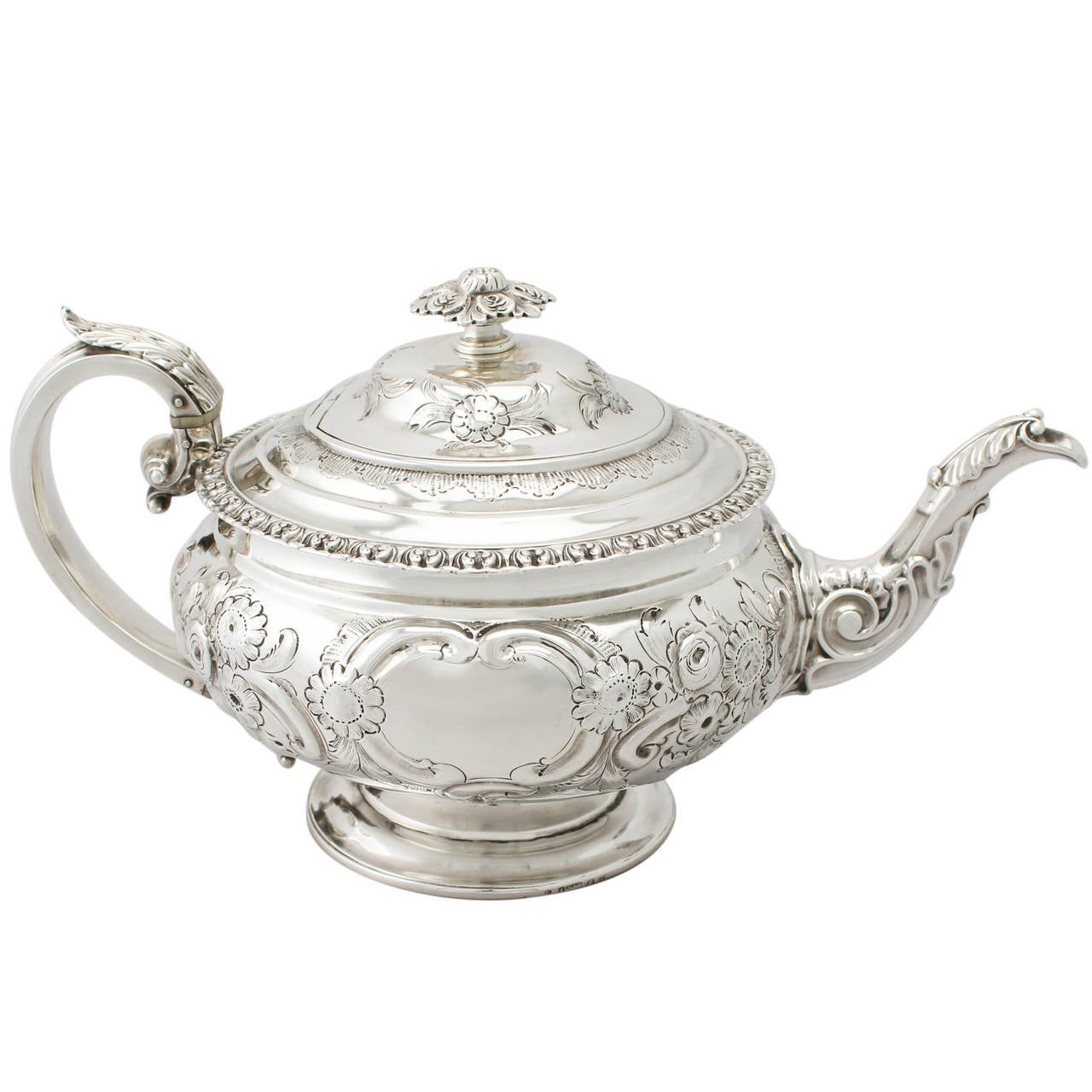 Scottish Sterling Silver Teapot, Antique IV at 1stDibs