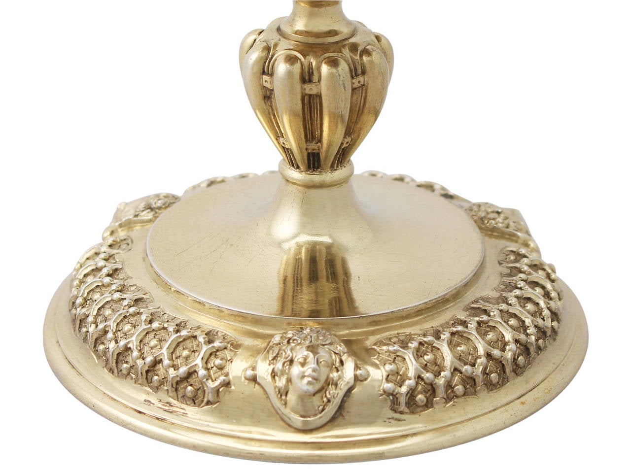 Acid Etched Glass and Sterling Silver Gilt Claret Jug, Antique