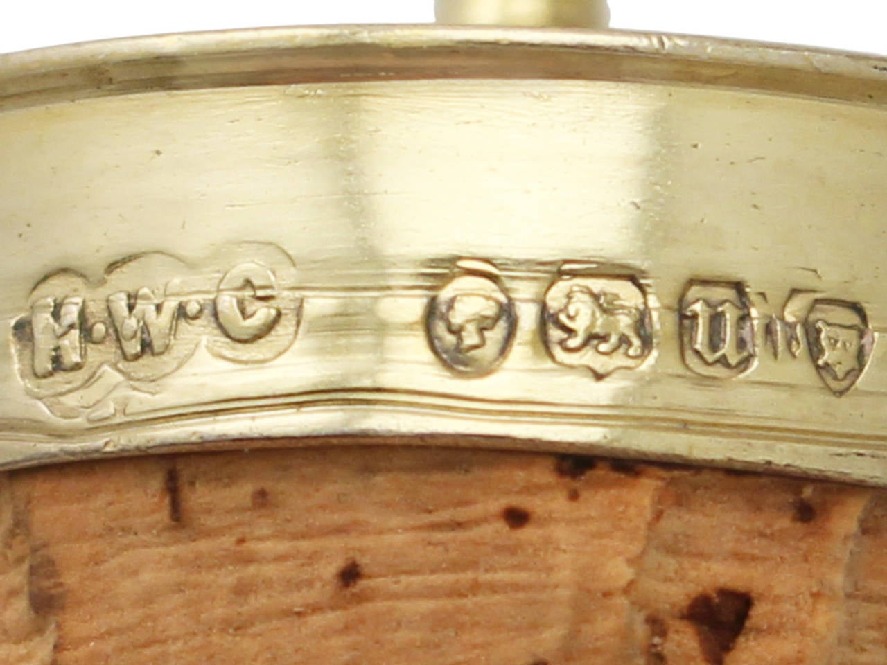 Acid Etched Glass and Sterling Silver Gilt Claret Jug, Antique