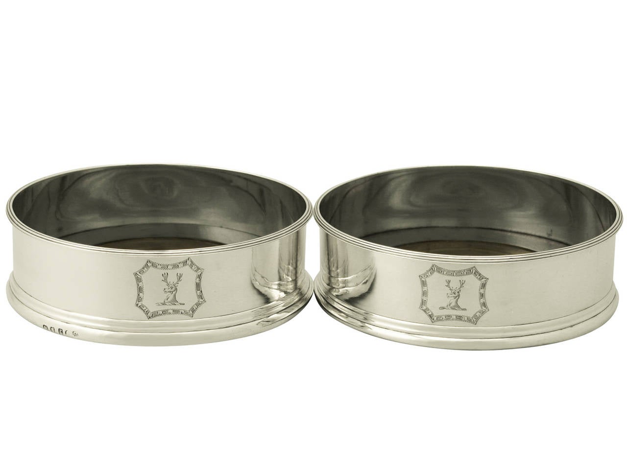 Pair of Sterling Silver Coasters by Henry Chawner - Antique George III