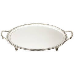 Sterling Silver Two Handled Tray, Antique George IV