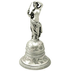 Antique French Silver Table Bell, circa 1880