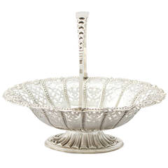 Sterling Silver Sweetmeat Basket - Antique Victorian