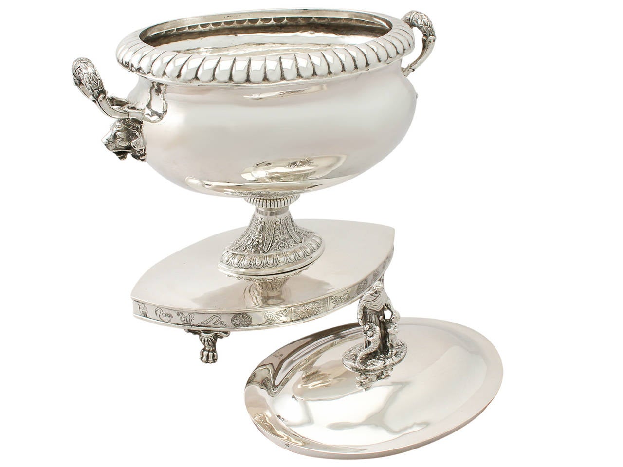 German Silver Tureen - Antique Circa 1900 In Excellent Condition In Jesmond, Newcastle Upon Tyne