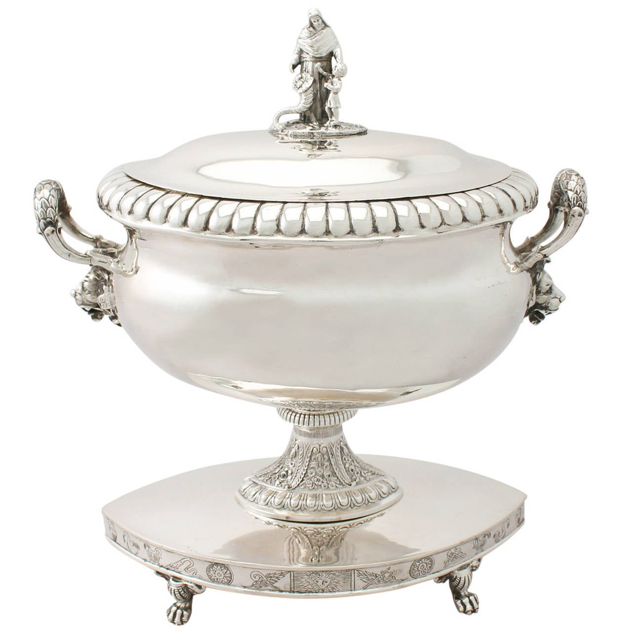 German Silver Tureen Antique Circa 1900 at 1stDibs