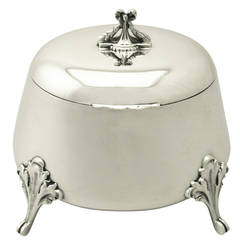 Antique Yugoslavian Silver Tea Caddy, circa 1925 8
