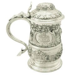 Antiker Quarz-Tankard aus Sterlingsilber im George-III-Stil