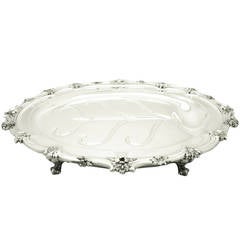 Sterling Silver and Sheffield Plate Venison Dish - Antique Victorian 12