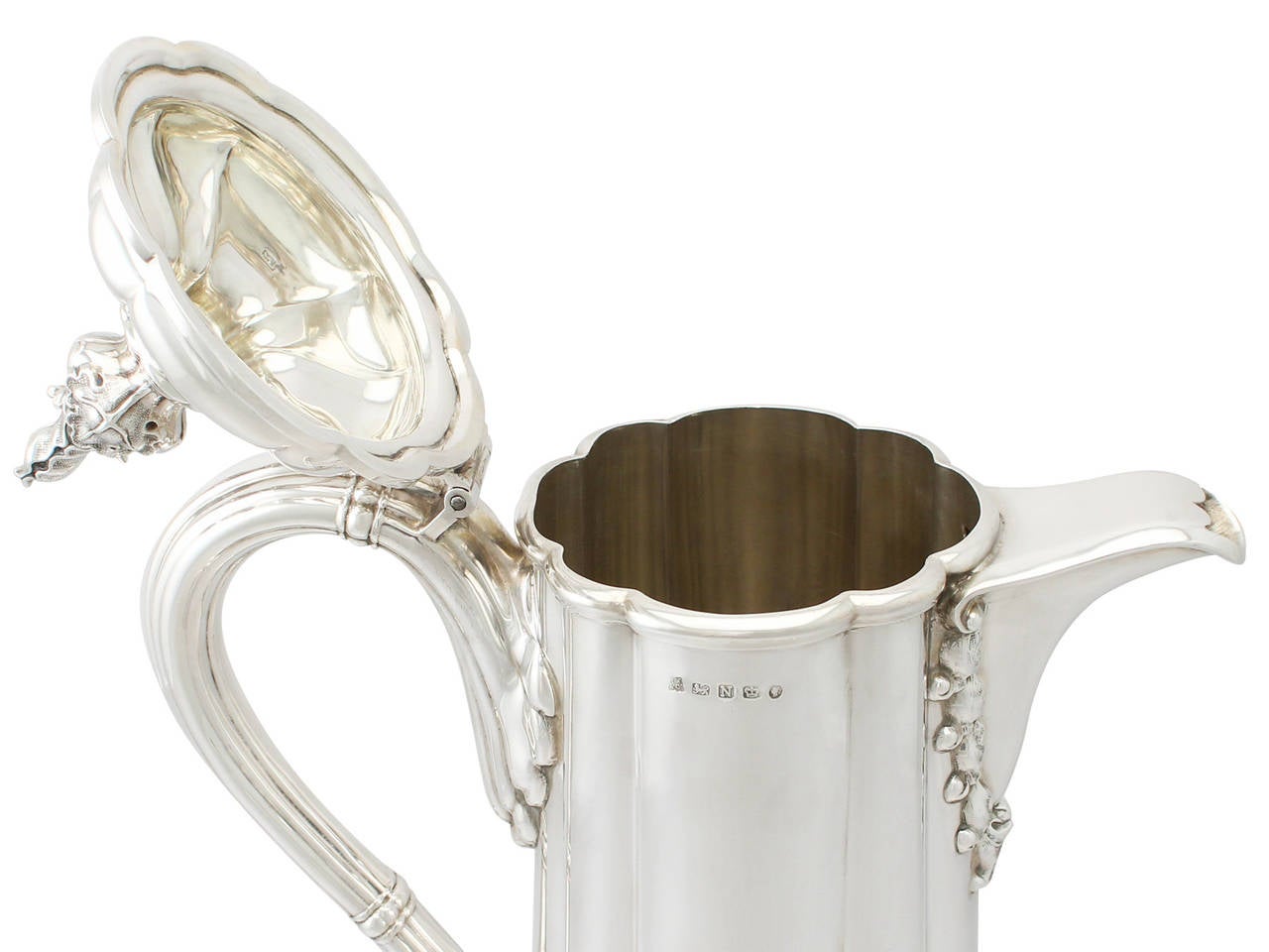 Sterling Silver Flagon, Antique Victorian 1