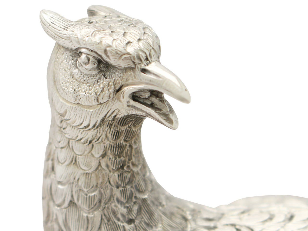 German Sterling Silver Table Pheasants - Antique Style - Vintage 1959 2