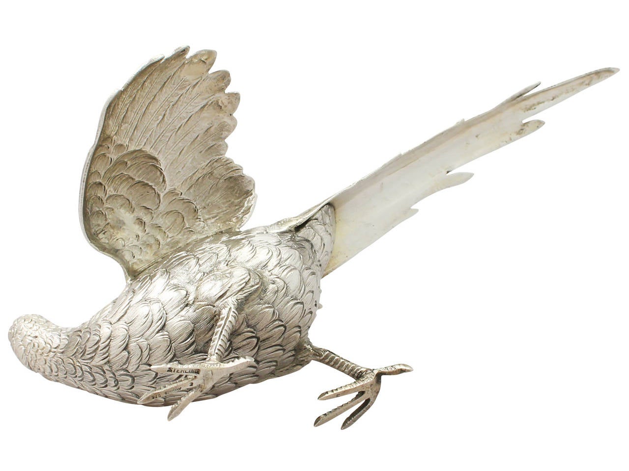 German Sterling Silver Table Pheasants - Antique Style - Vintage 1959 5