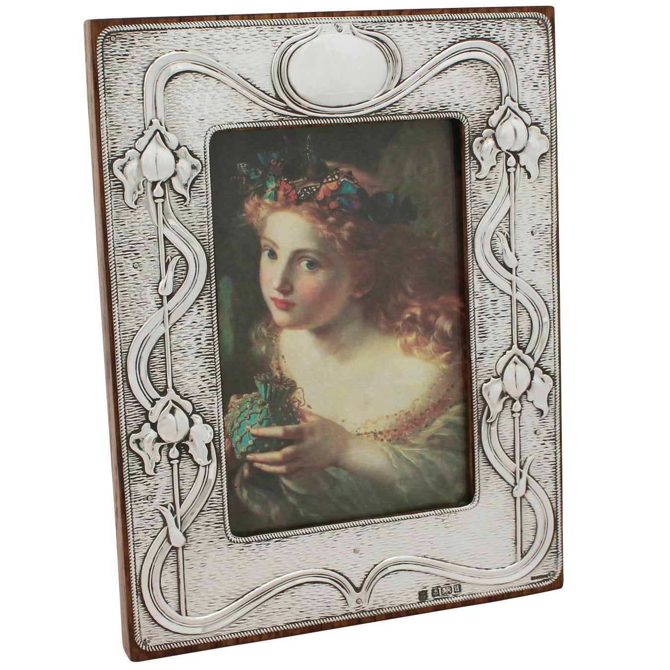 Sterling Silver Photograph Frame, Art Nouveau Style, Antique Edwardian