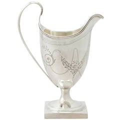 Sterling Silver Cream Jug / Creamer, Antique George III