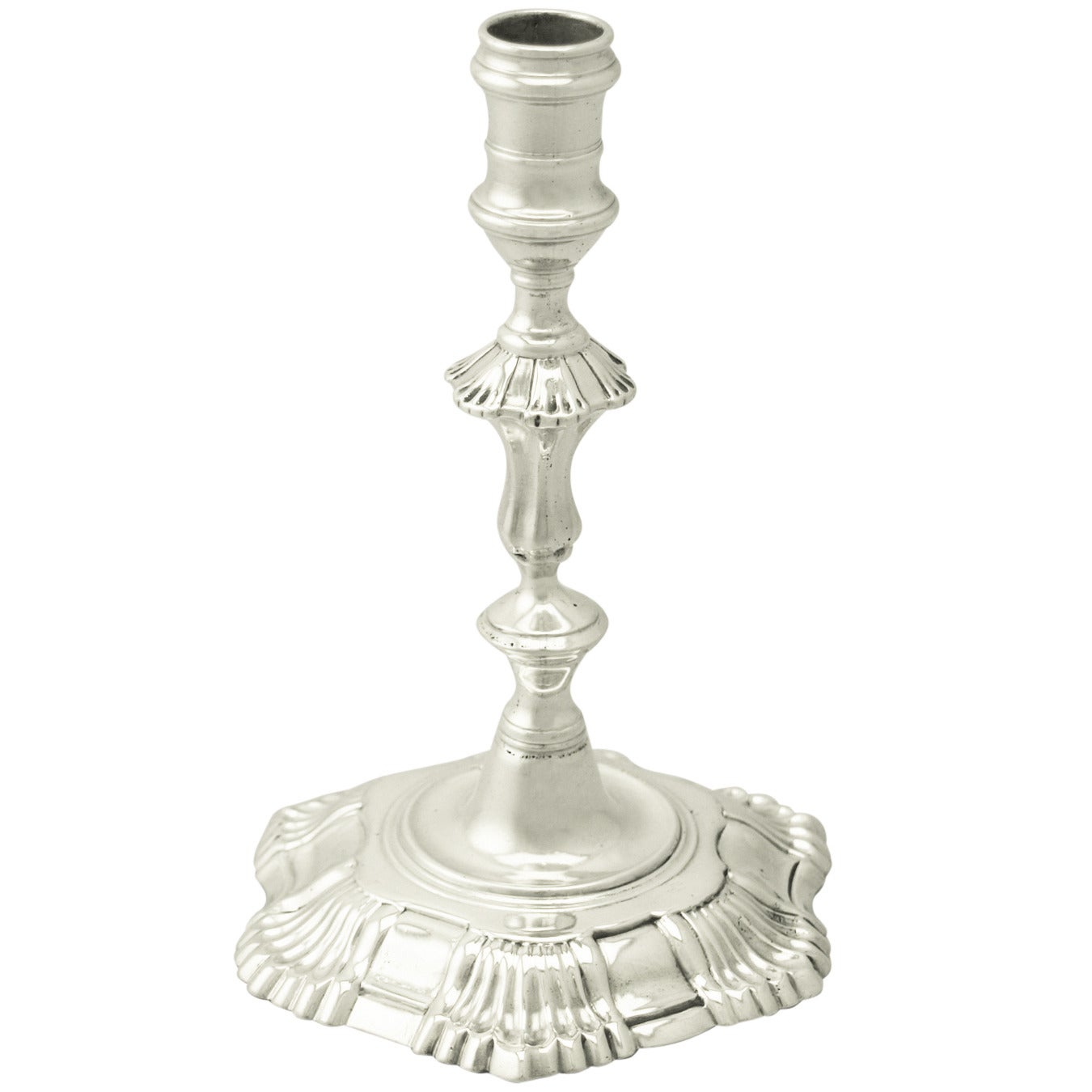 Sterling Silver Taperstick by John Café, Antique George II