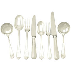 Antique Victorian Sterling Silver Canteen of Cutlery for Twelve Persons 7