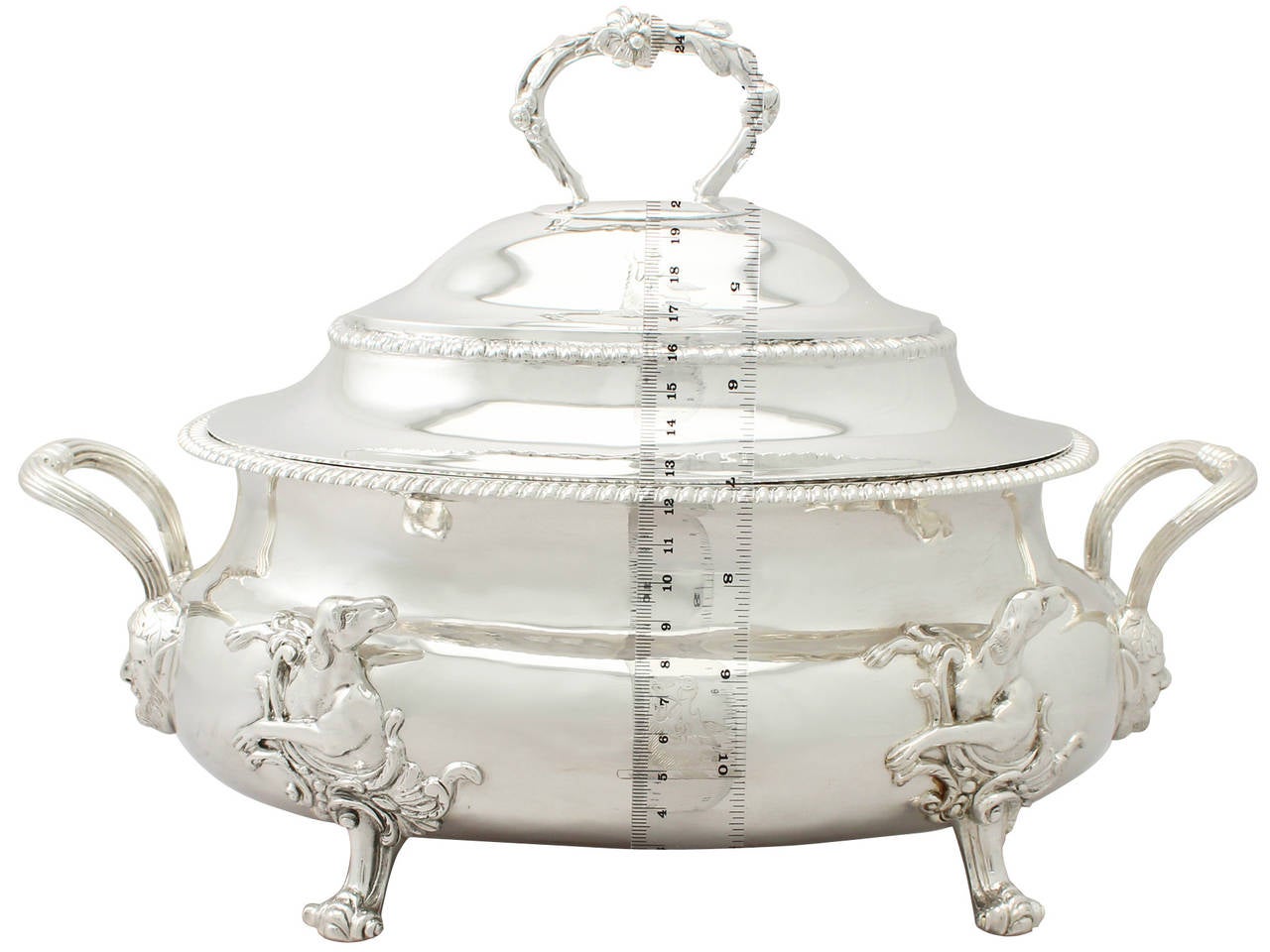 Sterling Silver Soup Tureen/Centerpiece Antique III For Sale