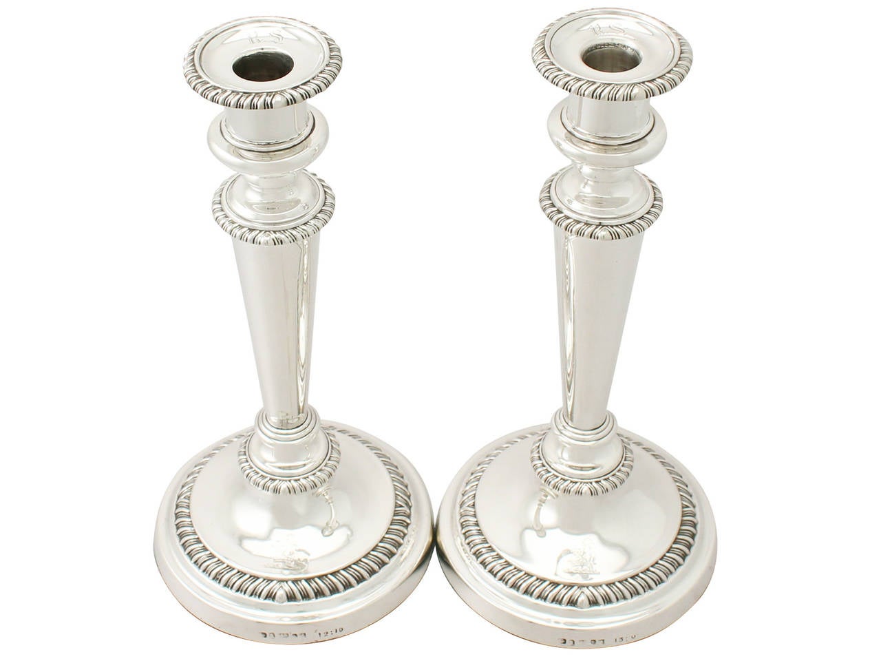 An exceptional, fine and impressive pair of antique George IV English sterling silver candlesticks made by Matthew Boulton; part of our ornamental silverware collection.

These exceptional antique George IV English sterling silver candlesticks