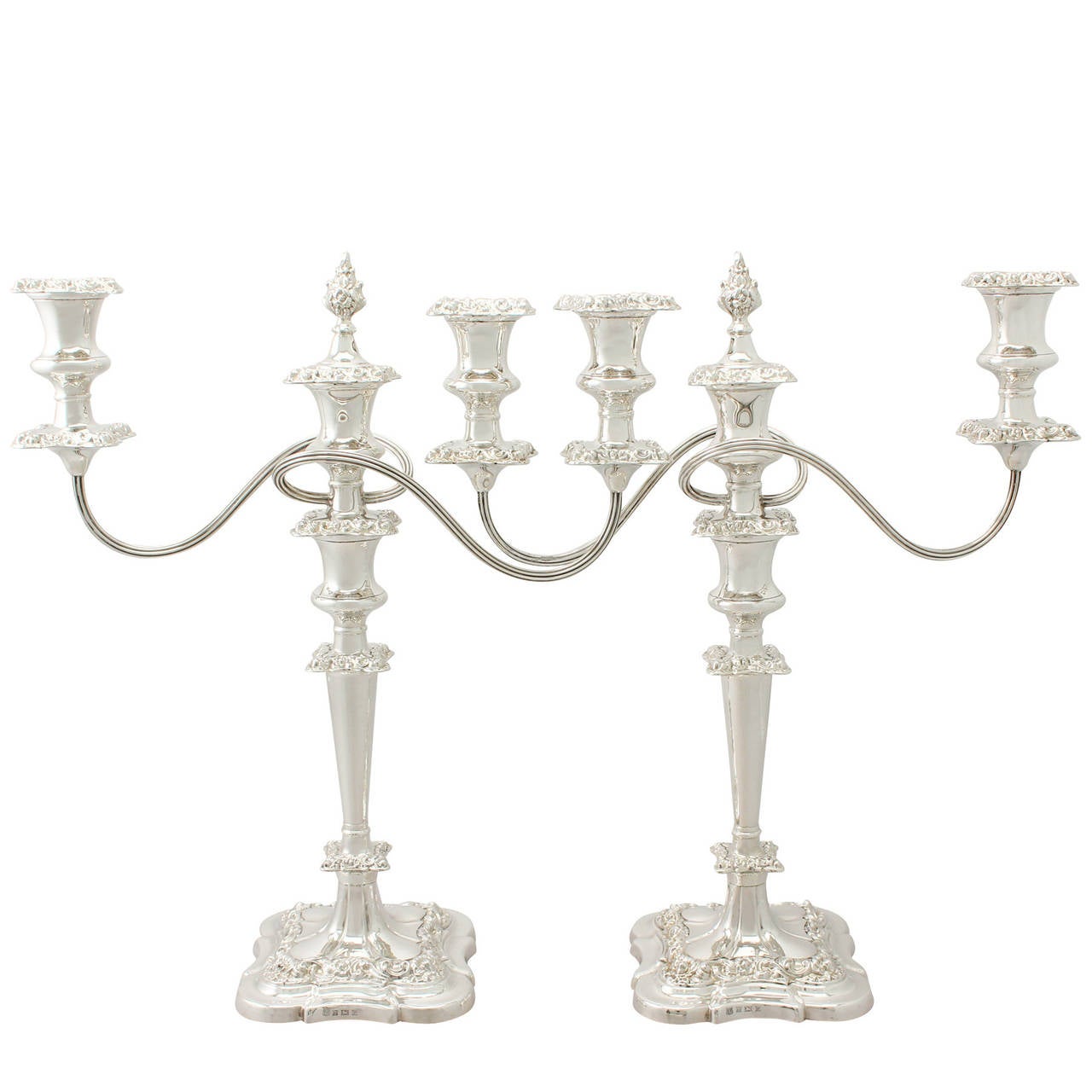 Sterling Silver ThreeLight Candelabras or Centerpiece, Vintage at 1stDibs