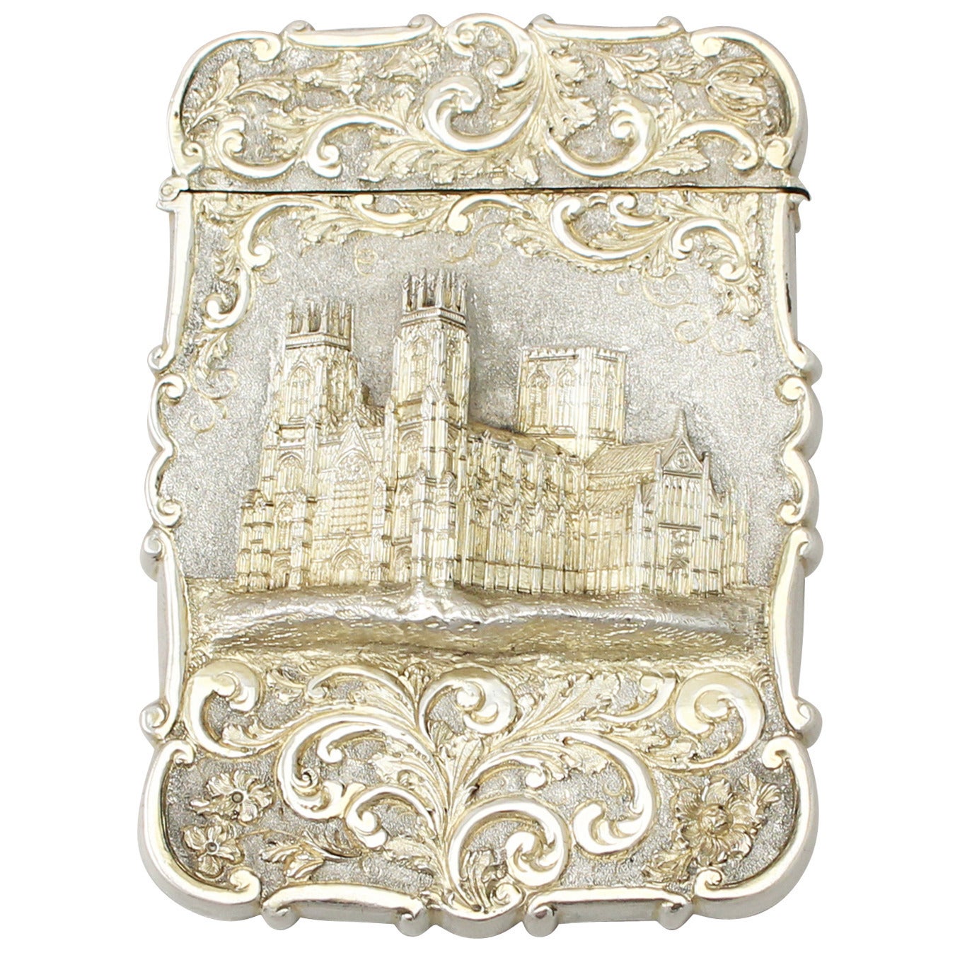 Sterling Silver Card Case, Antique Victorian