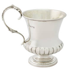 Sterling Silver Christening Mug, Antique William IV