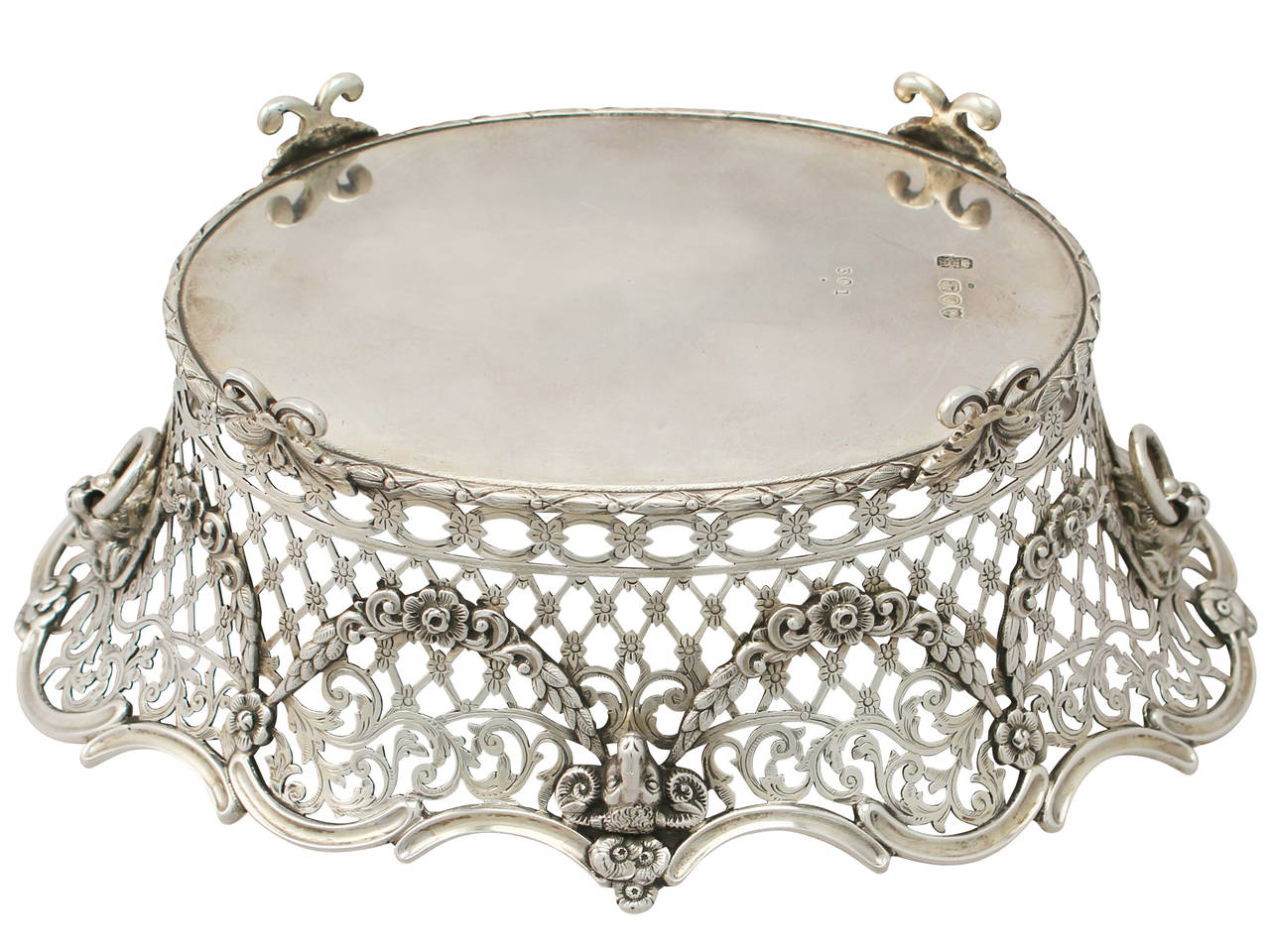 Sterling Silver Fruit Basket - Antique Victorian 2