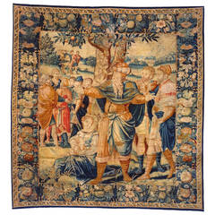 Antique 17th Century Brussels Old Testament Biblical Isaac Jacob & Esau Tapestry 2