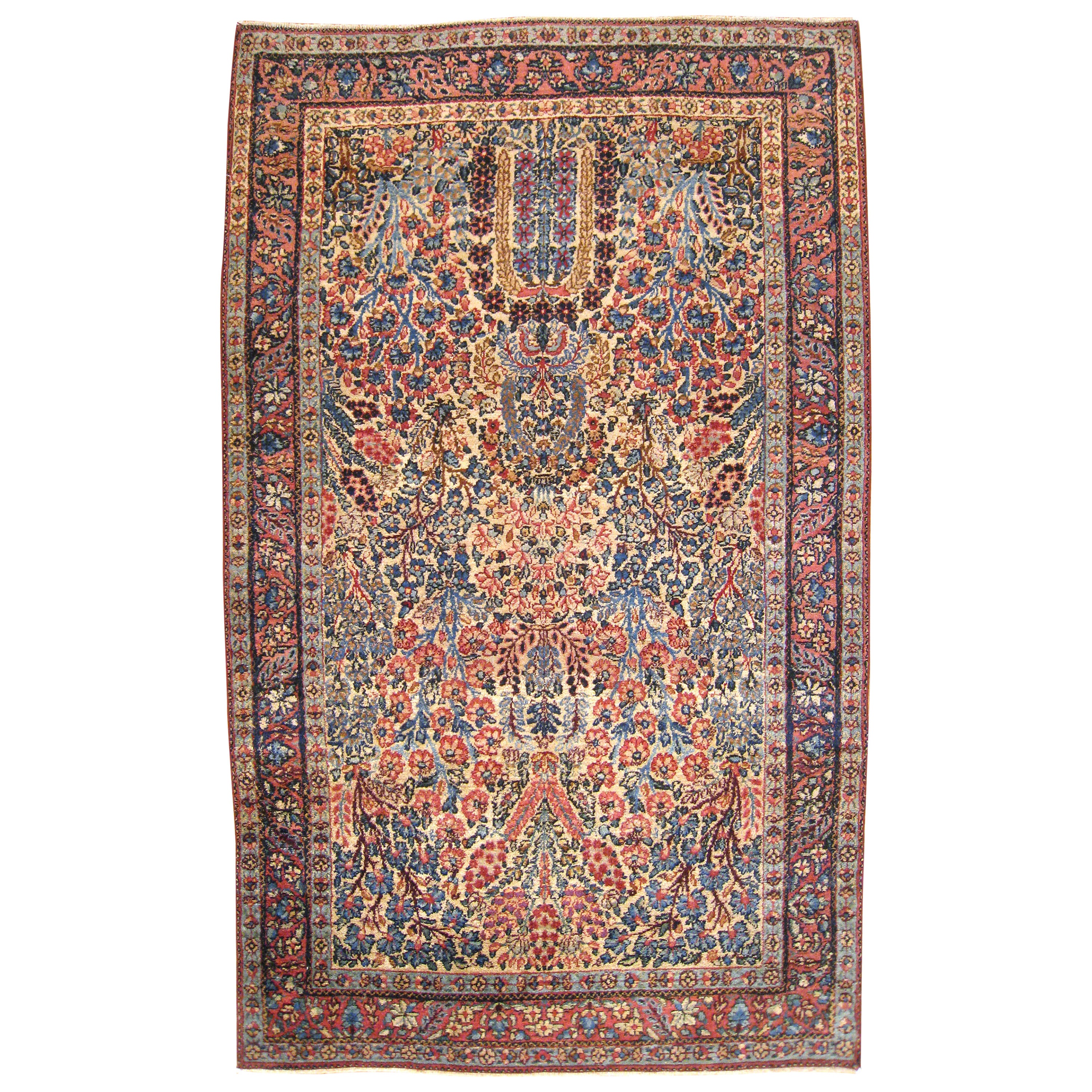 Antique Persian Kerman Oriental Rug, circa 1900