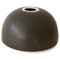 Vase, Spherical Thrown Form, Porcelain, Black Glaze, 1981, Unicum, Geert Lap