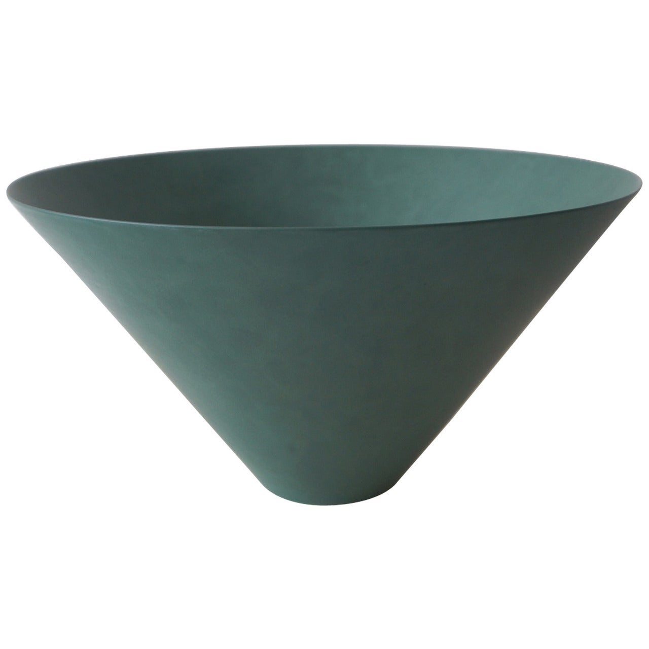 Bowl, Stoneware, Green Terra Sigillata Glaze, Geert Lap For Sale