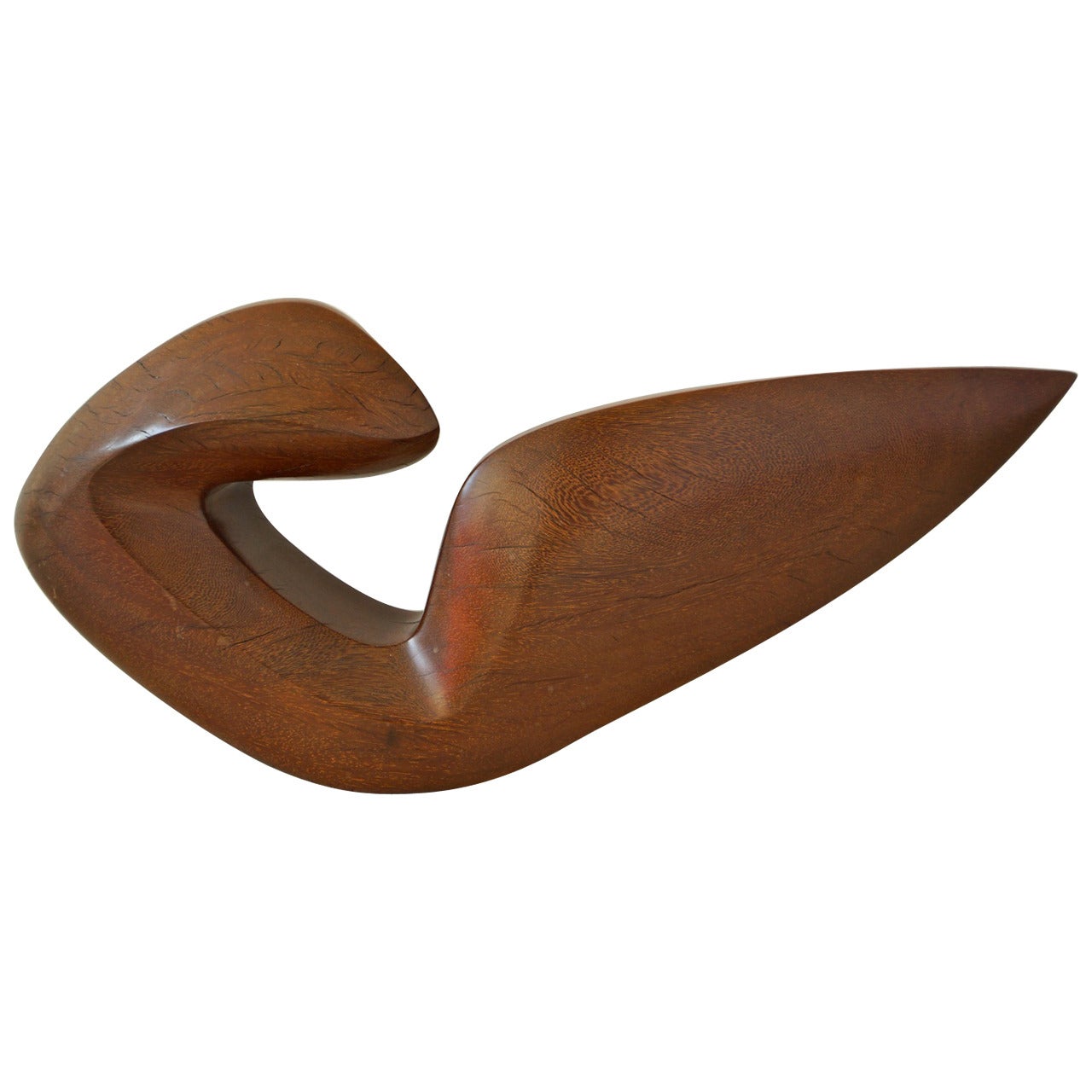 Beautiful Abstract 1950s Teak Sculpture by Dolf Breetvelt For Sale