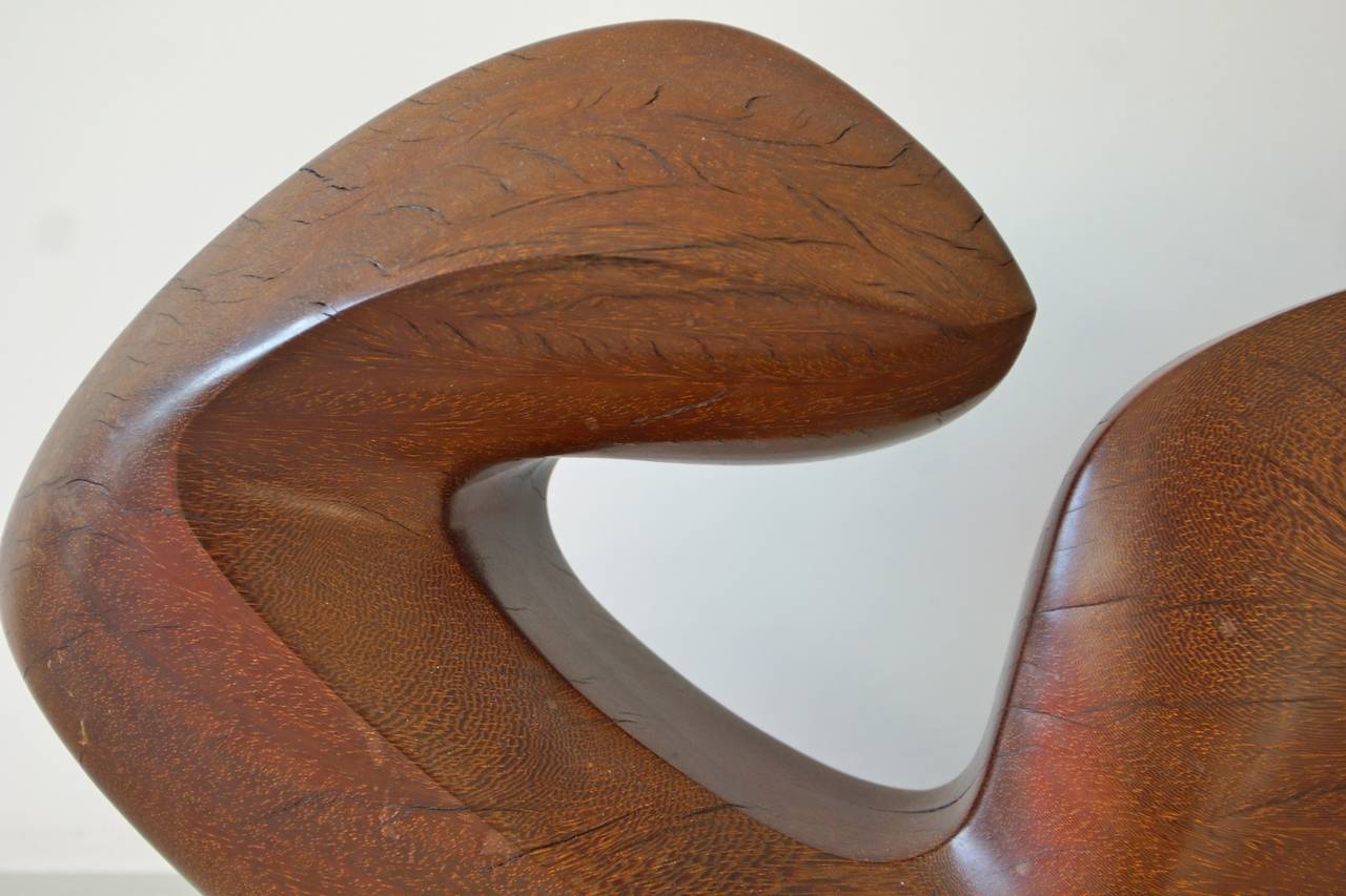 Mid-Century Modern Beautiful Abstract 1950s Teak Sculpture by Dolf Breetvelt For Sale