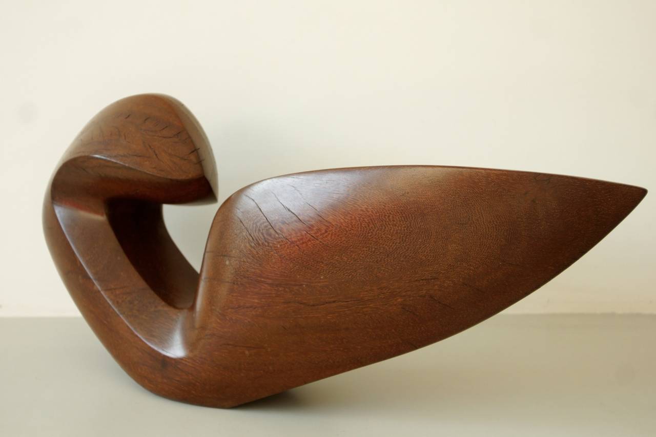 20th Century Beautiful Abstract 1950s Teak Sculpture by Dolf Breetvelt For Sale