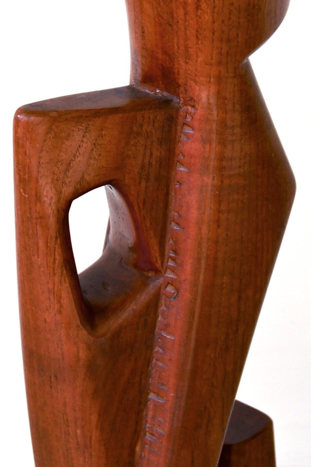Abstract 1950s Teak Sculpture by Dolf Breetvelt In Excellent Condition For Sale In Amsterdam, NL