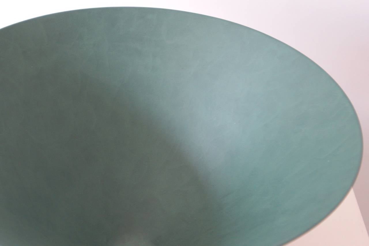 Dutch Bowl, Stoneware, Green Terra Sigillata Glaze, Geert Lap For Sale