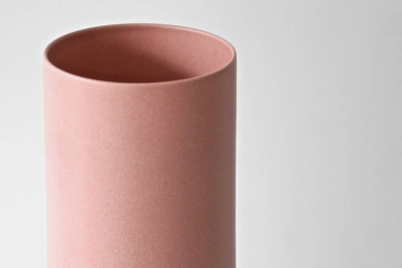 Minimalist Vase, Pink Glaze, Unicum, Geert Lap For Sale