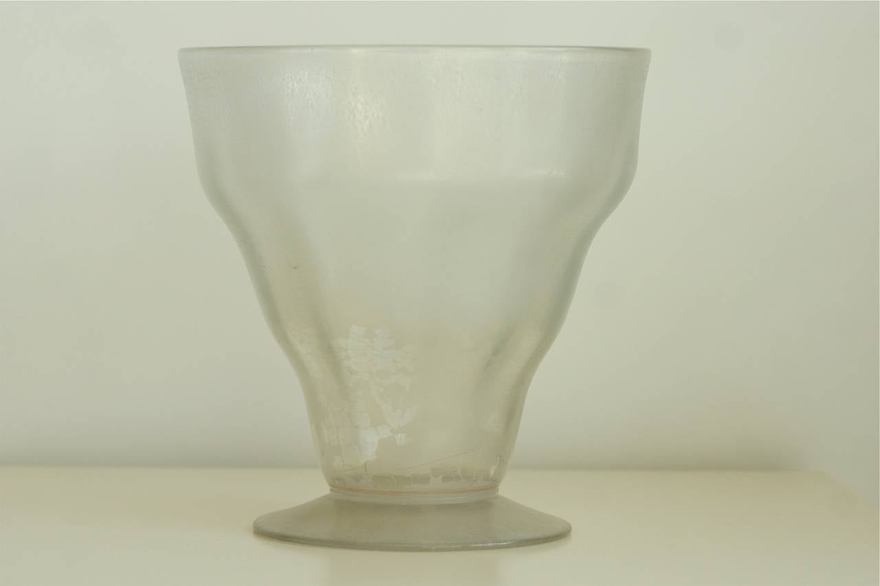 Early 20th Century Glass Vase, Leerdam Unica, Design Rudolph Strebelle, 1926-1927 For Sale