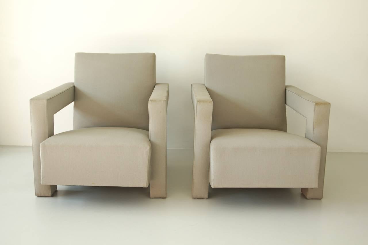 Set of Utrecht Upholstered Armcharis, Gerrit Rietveld