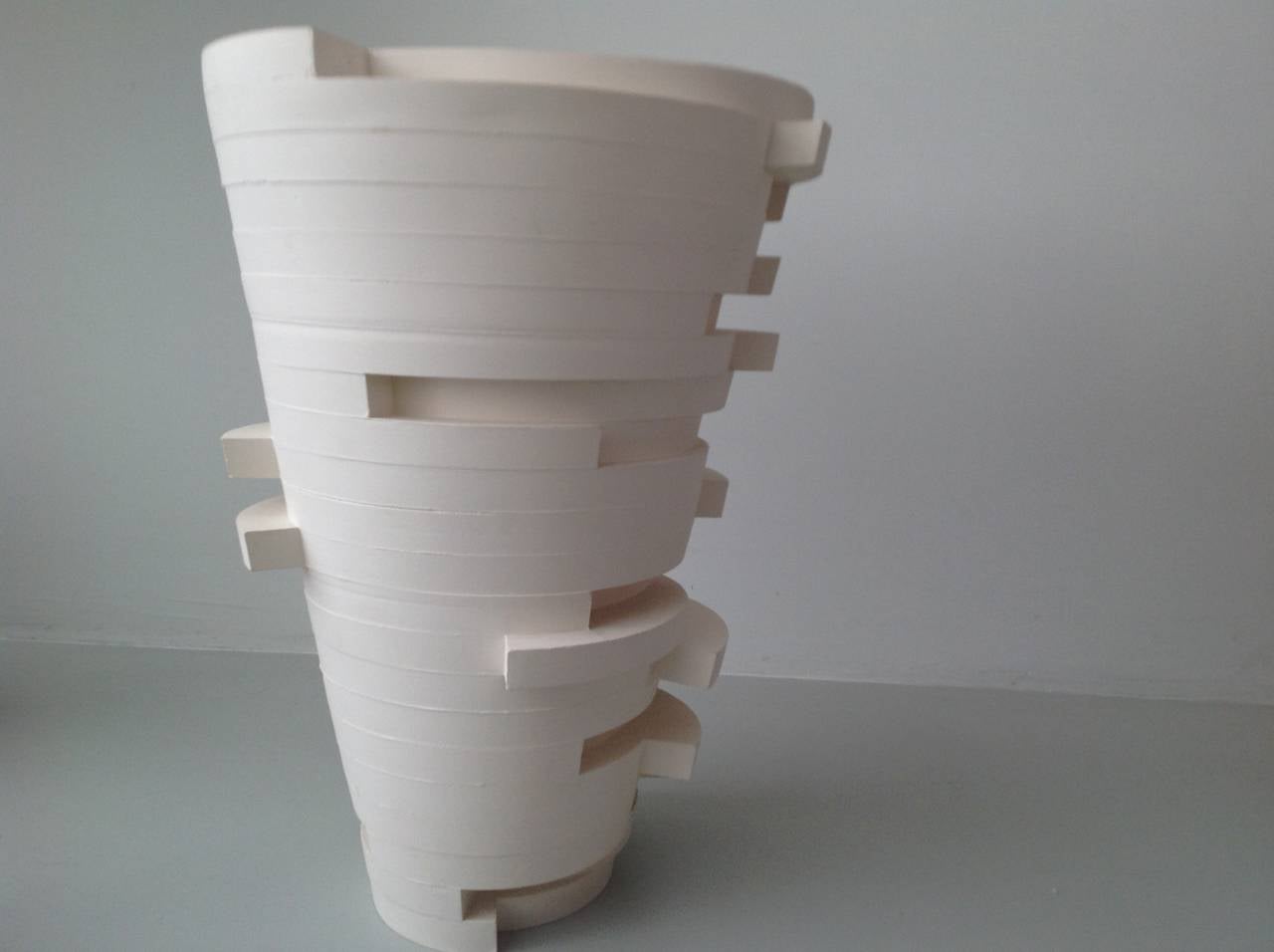 Modern Deconstructed Ceramic Vase by Ronald Meulman For Sale