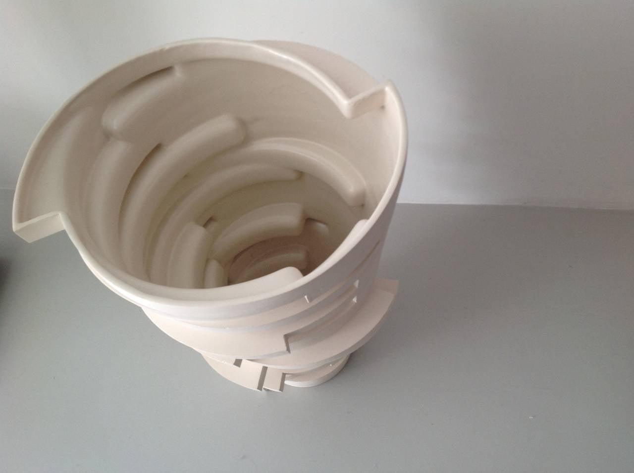 Molded Deconstructed Ceramic Vase by Ronald Meulman For Sale