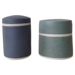 Two Glazed Porcelain Boxes by Geert Lap