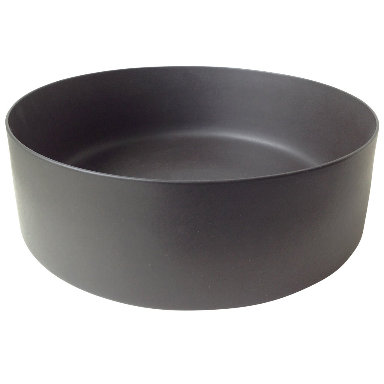 Bowl Minimalistic Form in Black Terra Sigillata by Geert Lap For Sale