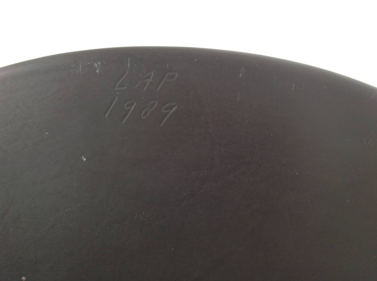 Glazed Bowl Minimalistic Form in Black Terra Sigillata by Geert Lap For Sale