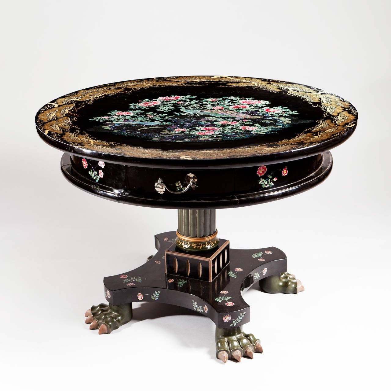 Meiji Period Japanese Lacquer Centre Table 2