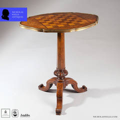A 19th century Walnut Marquetry Games Table