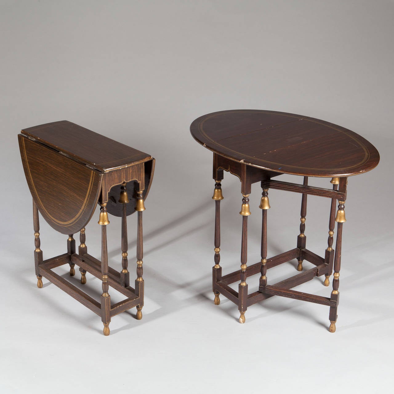 A Pair of 20th century gate leg occasional tables