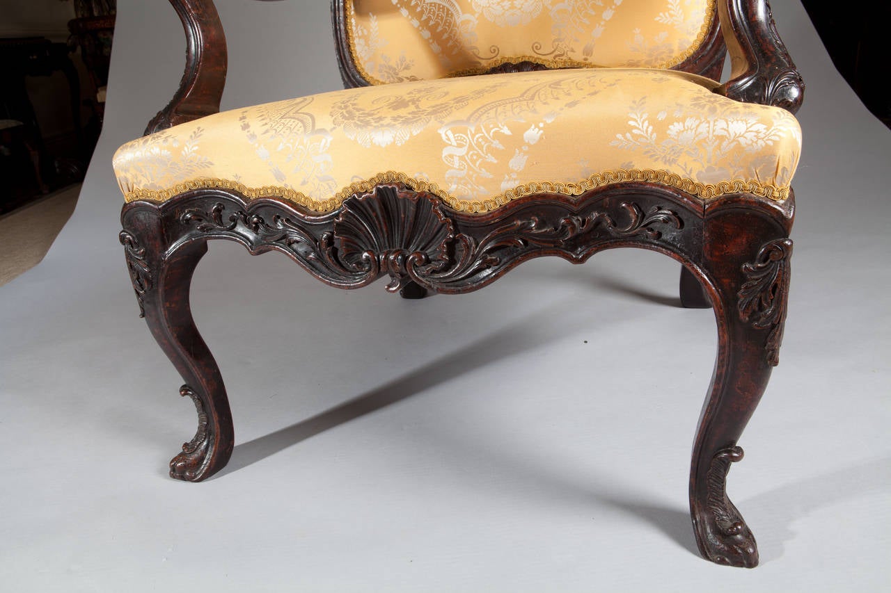 18th Century Large-Scale Continental Armchair In Excellent Condition In London, by appointment only