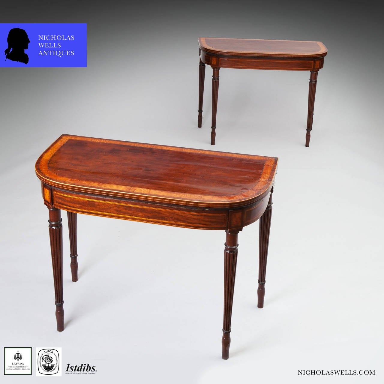 George III Mahogany Card Tables Attributed to Gillows 4